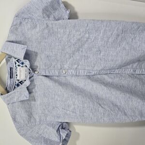 Denim & Flower Blue Geometric Short Sleeve Shirt